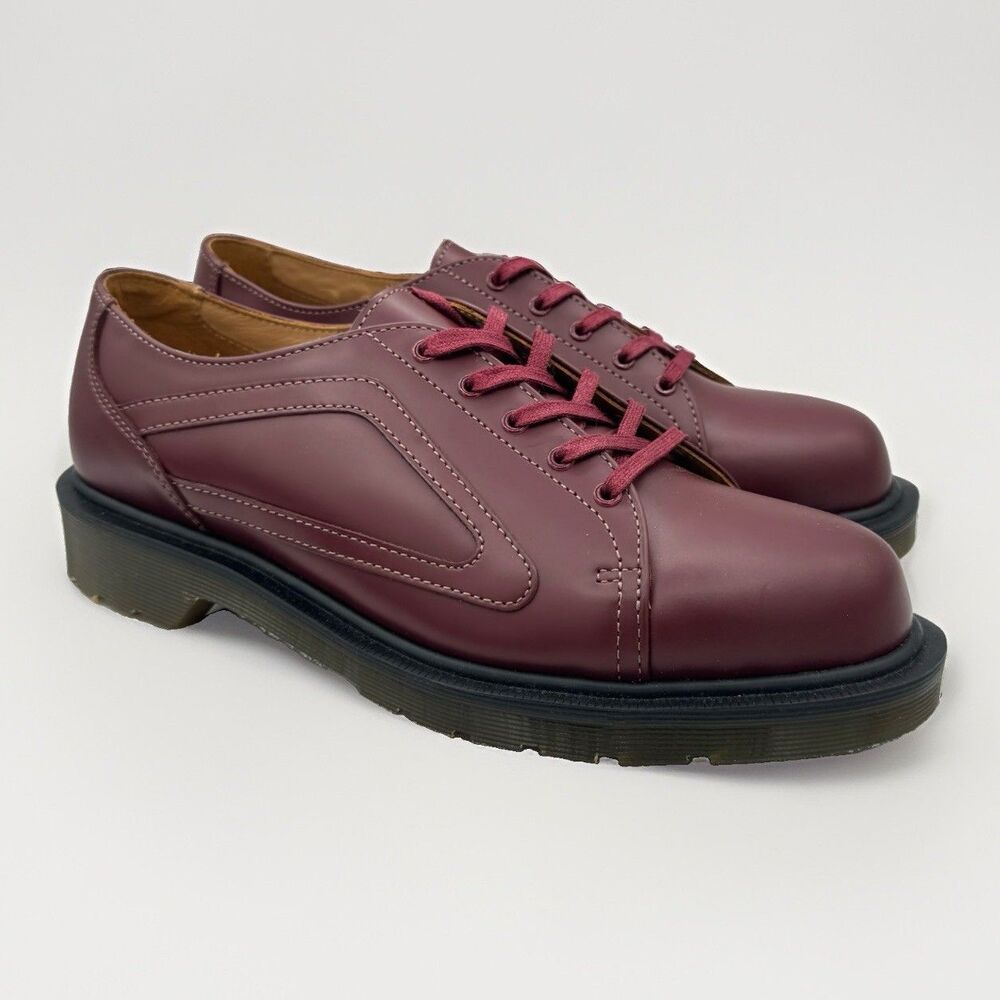 Dr Martens Panelled Shoe CDG Cherry Red Smooth Cowhide Men’s Size 9 Women’s 10